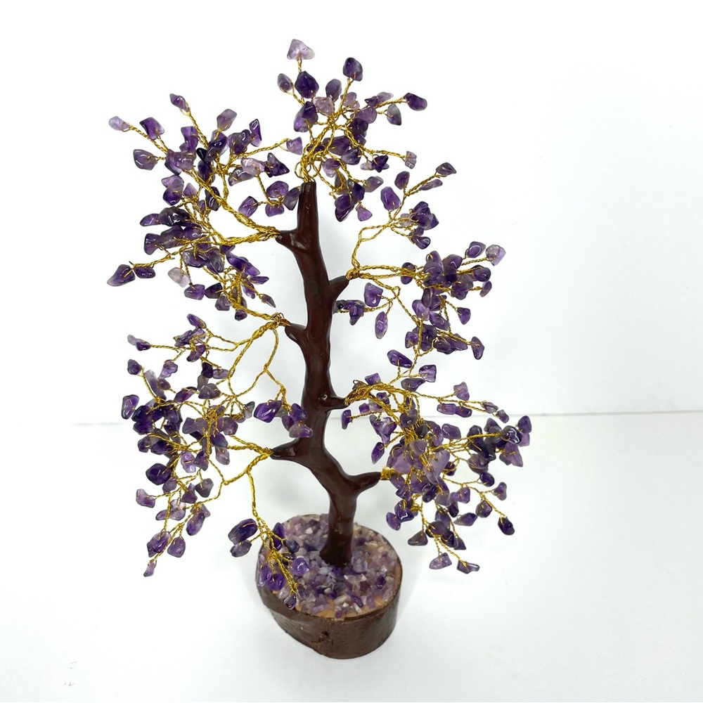 Amethyst Bonsai Money Tree Gold Branches